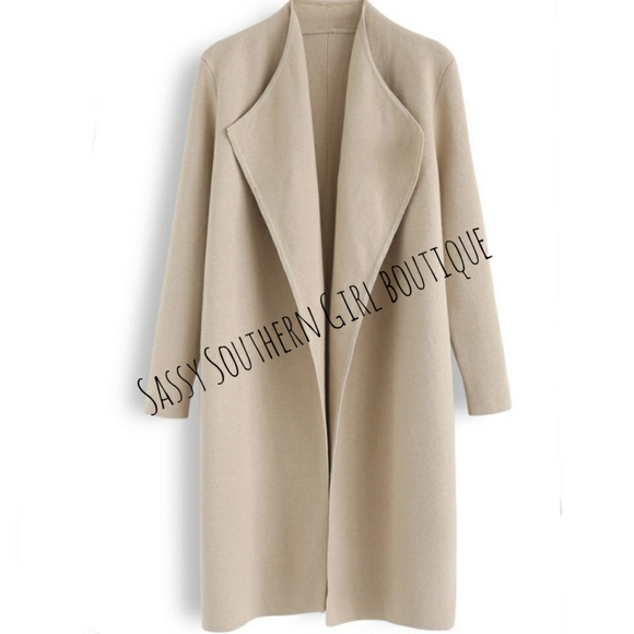 🆕⭐Tan sweater open coat cardigan - Picture 6 of 9